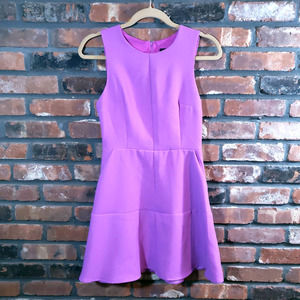 DO+BE Purple Simple Sleeveless Fit & Flare Mini Dress Date Night Party Women's S